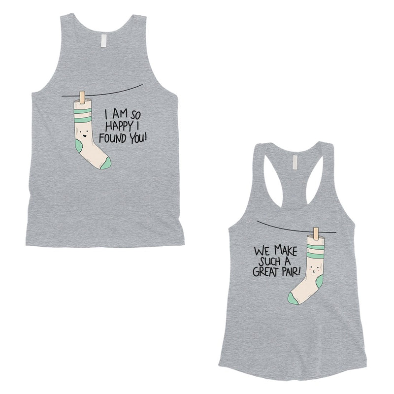 Socks Great Pair Matching Couple Tank Tops Cute Valentines Day Gift