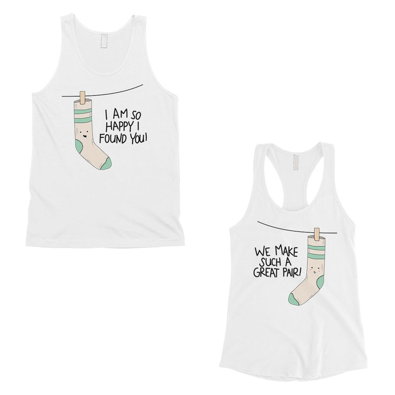 Socks Great Pair Matching Couple Tank Tops Cute Valentines Day Gift