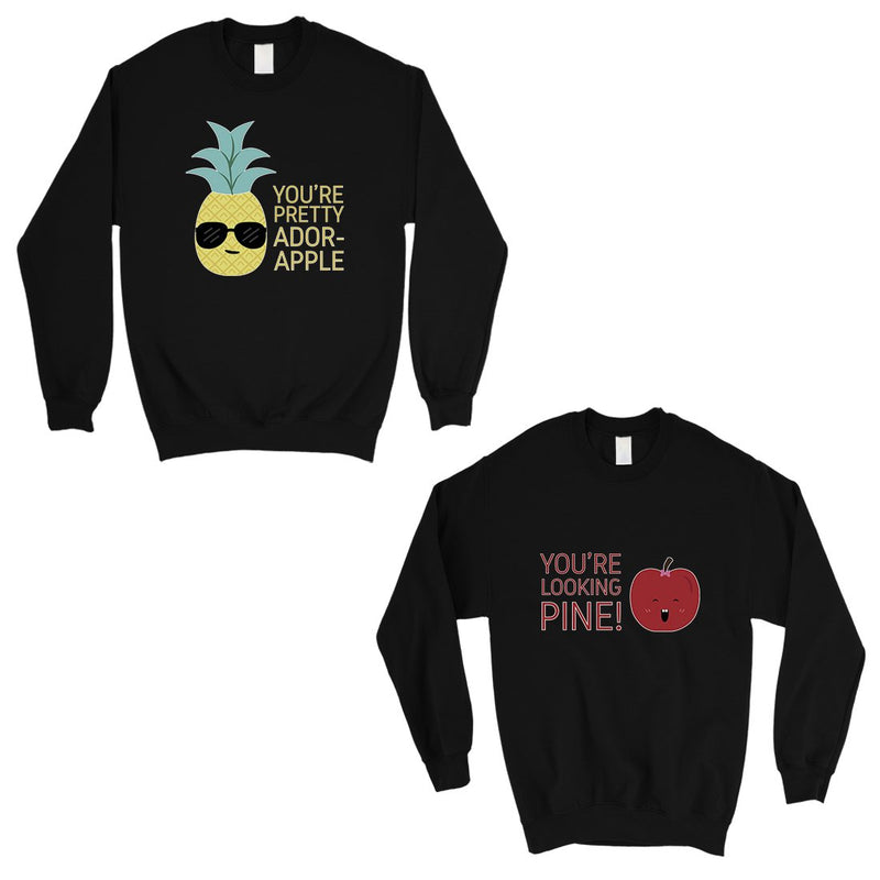 Pineapple Apple Matching Sweatshirt Pullover Cute Anniversary Gift