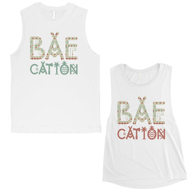 BAEcation Vacation Matching Muscle Tank Tops Cute Newlywed Gift