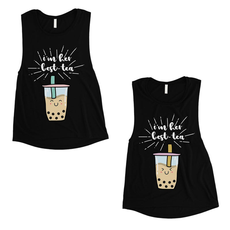 Boba Milk Best-Tea Womens Best Friend Matching Muscle Tank Tops