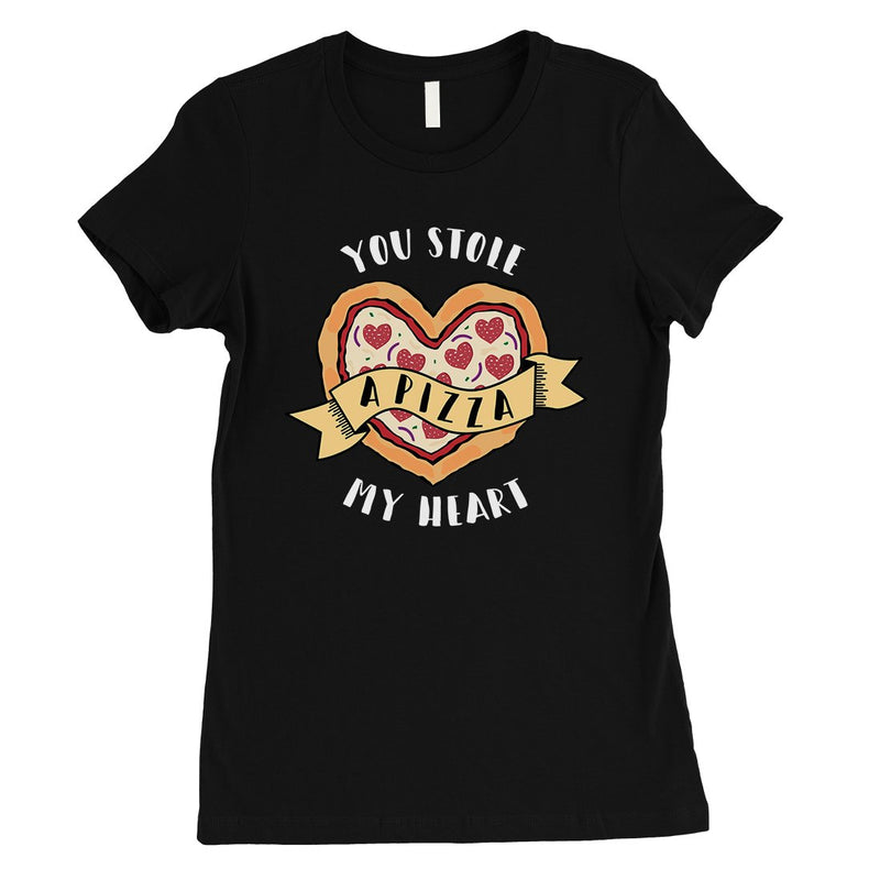 Stole Pizza My Heart Womens Cute Valentine's Day T-Shirt Gifts