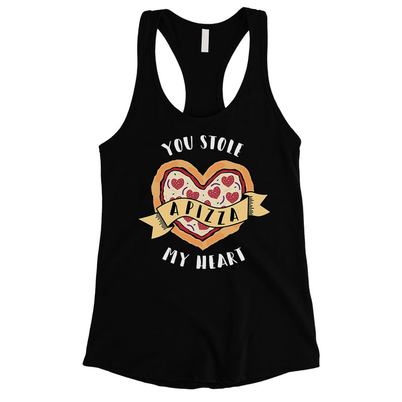 Stole Pizza My Heart Womens Cute Pizza Lover Tank Top Workout Gift