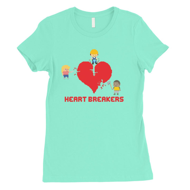 Heart Breakers Womens T-Shirt Valentine's Day Gift For Girlfriend