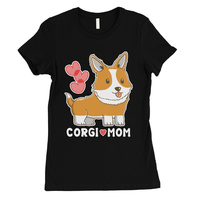 Corgi Mom Womens Cute Graphic T-Shirt Cute Gift For Corgi Lovers