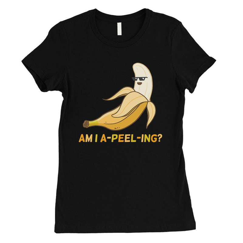 Apeeling Banana Womens Funny Graphic T-Shirt For Single Friend Gift