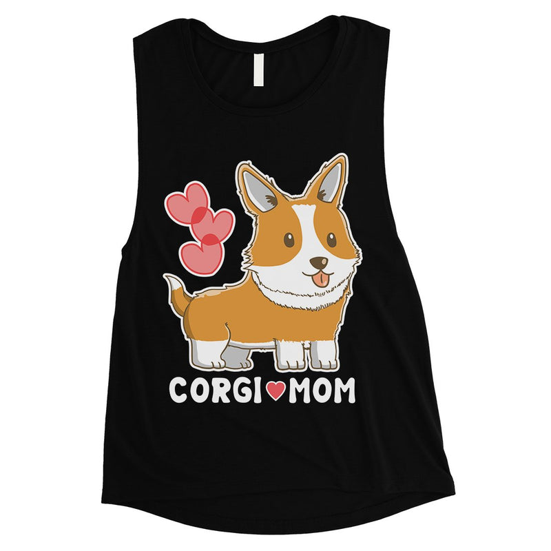 Corgi Mom Womens Muscle Shirt Cute Anniversary Gift For Corgi Moms