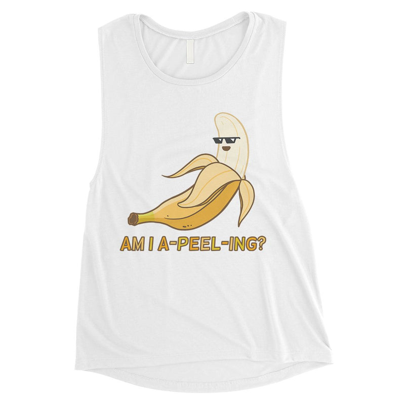 Apeeling Banana Womens Cute Valentine's Day Workout Muscle Top Gift