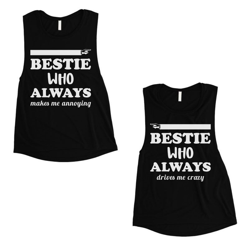 Bestie Always Womens BFF Matching Muscle Tank Tops For Best Friends