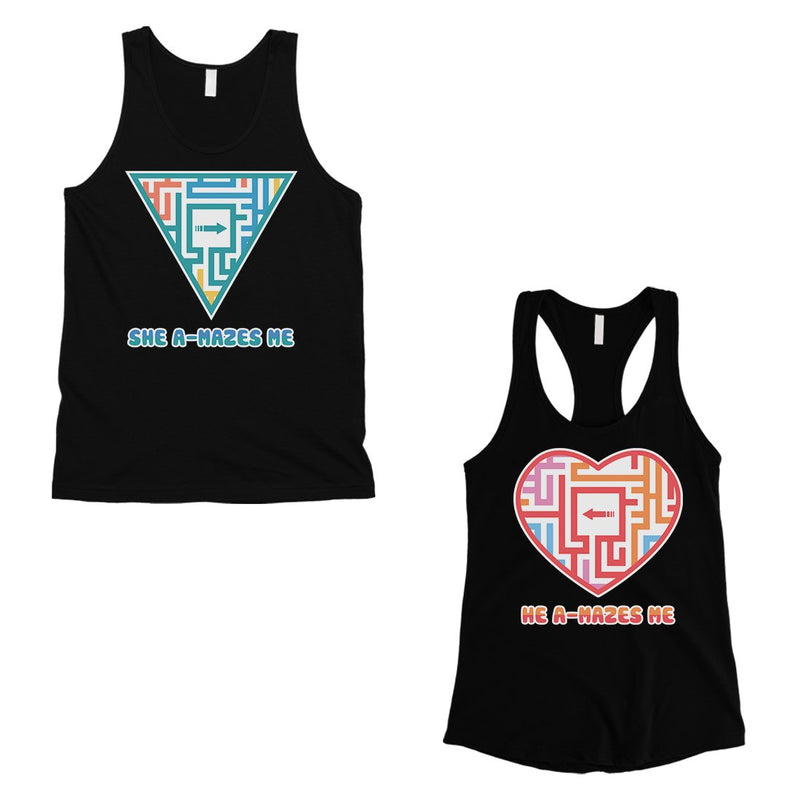 A-Mazes Me Matching Tank Tops For Couples Cute Valentine's Day Gift