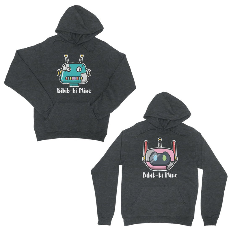 Bibib-bi Mine Charcoal Grey Matching Hoodies Funny Couples Gift