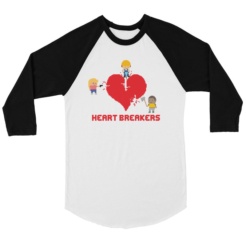 Heart Breakers Womens Baseball Tee Cute Anniversary Gift Raglan Tee