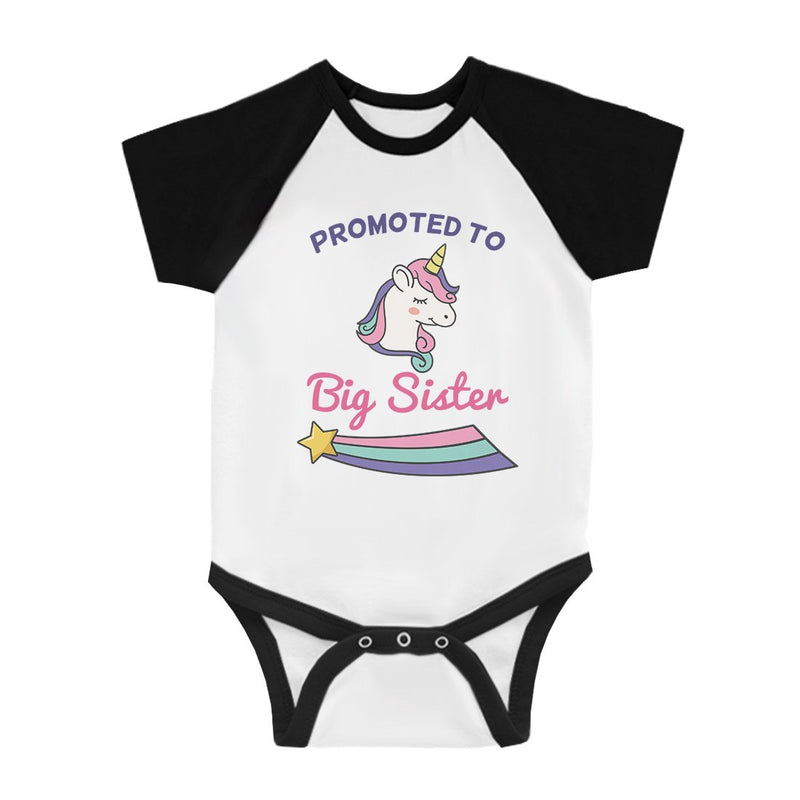 Promoted To Big Sister Infant Baseball Shirt Baby Announment Tee