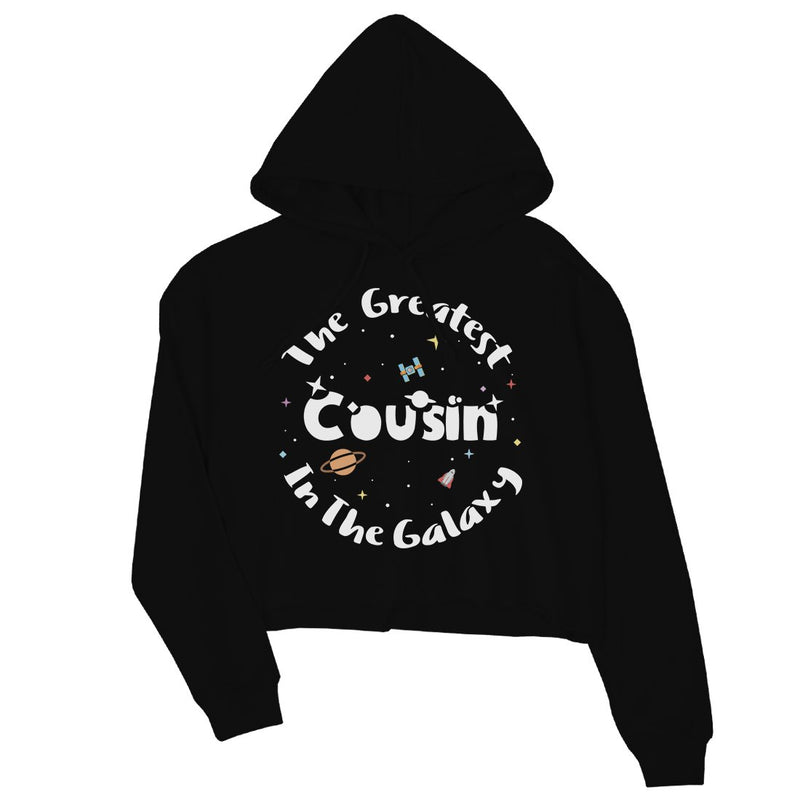 The Greatest Cousin Womens Cute Crop Hoodie Gift For Cousin