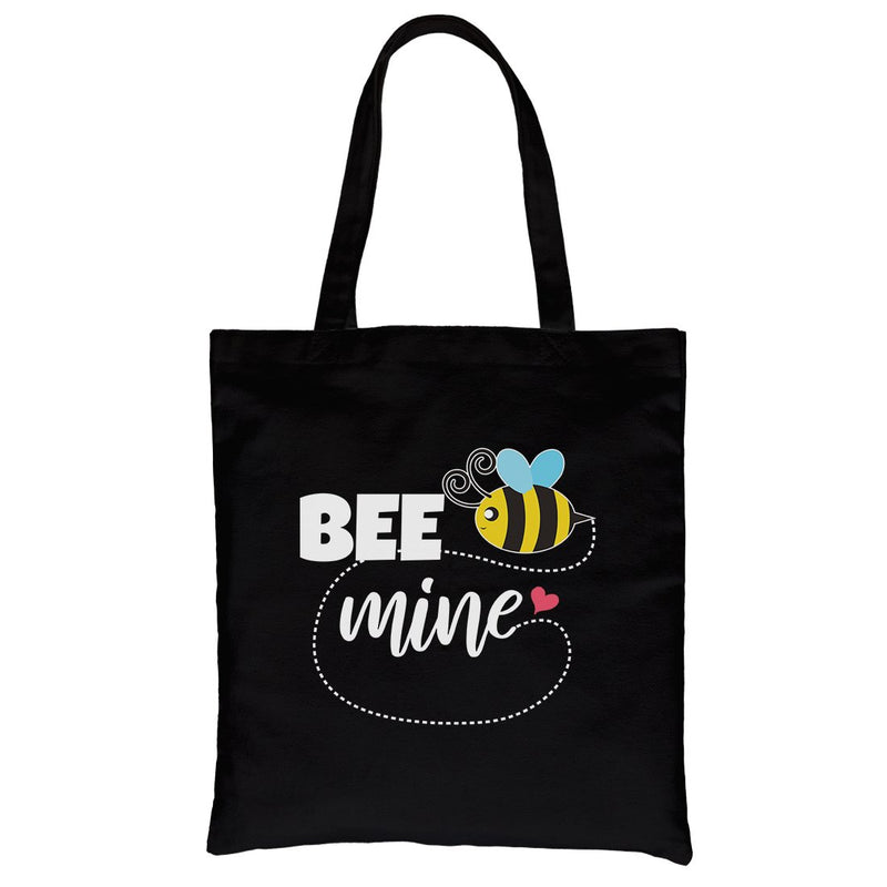 Bee Mine Canvas Shoulder Bag Cute Graphic Tote Bag Gift For Her