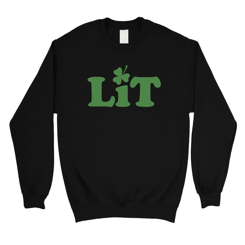 Lit Shamrock Unisex Saint Patrick's Day Sweatshirt Funny Irish Gift