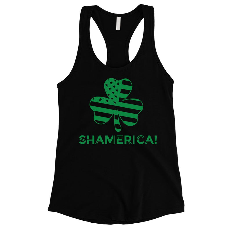 Shamerica Flag Womens Tank Top Cute St Paddy's Day Shirt