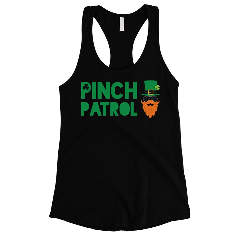 Pinch Patrol Leprechaun Womens Tank Top Cute St Paddy's Day Shirt