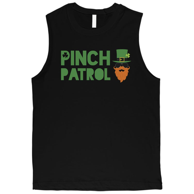 Pinch Patrol Leprechaun Muscle Tank Top Mens St Paddys Day Tank Top