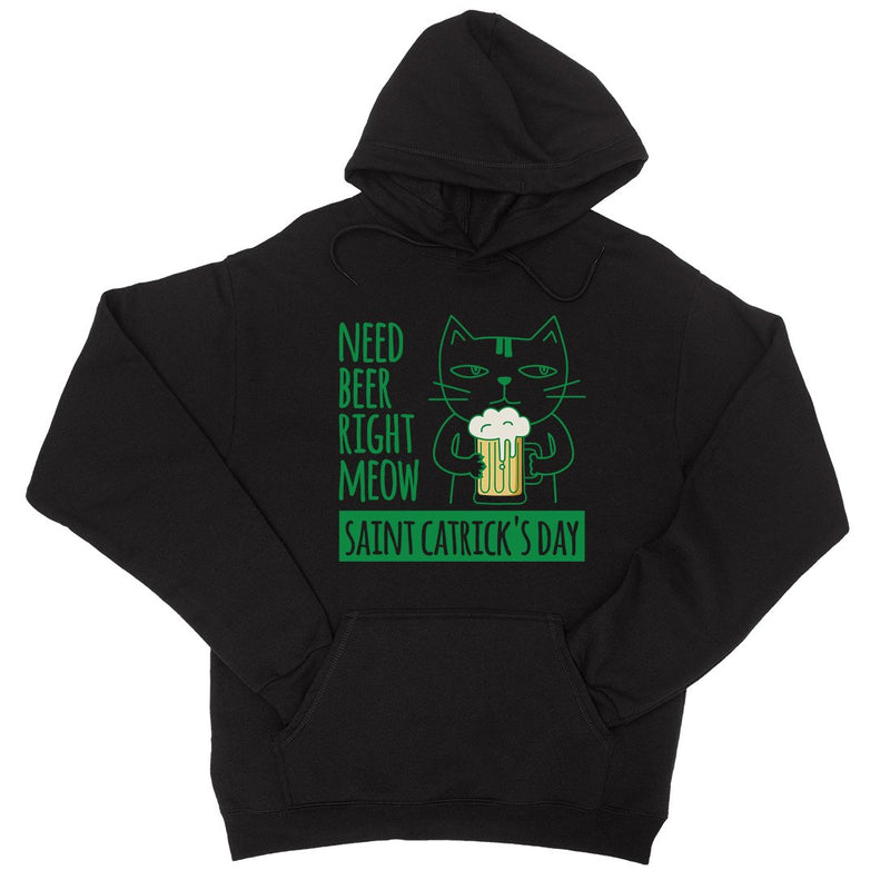 Beer Cat Patrick's Day Hoodie Funny Saint Patrick's Day Outfit