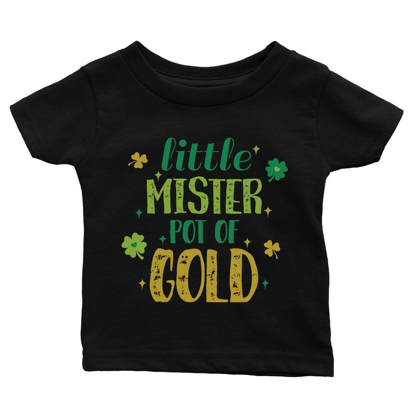 Little Mister Pot Of Gold Baby Shirt For St Paddy's Day Outfit Gift
