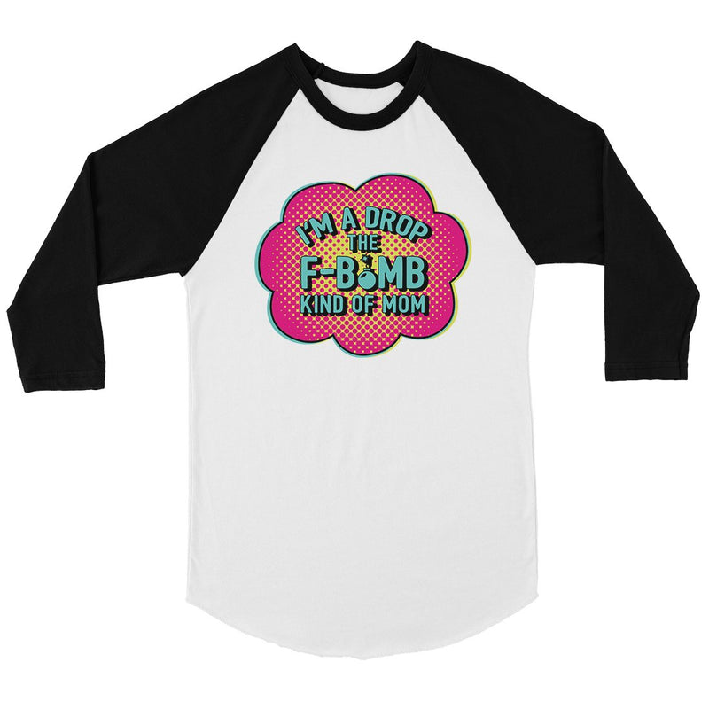 F-Bomb Mom Raglan Tee Womens Baseball Shirt Best Mother's Day Gifts
