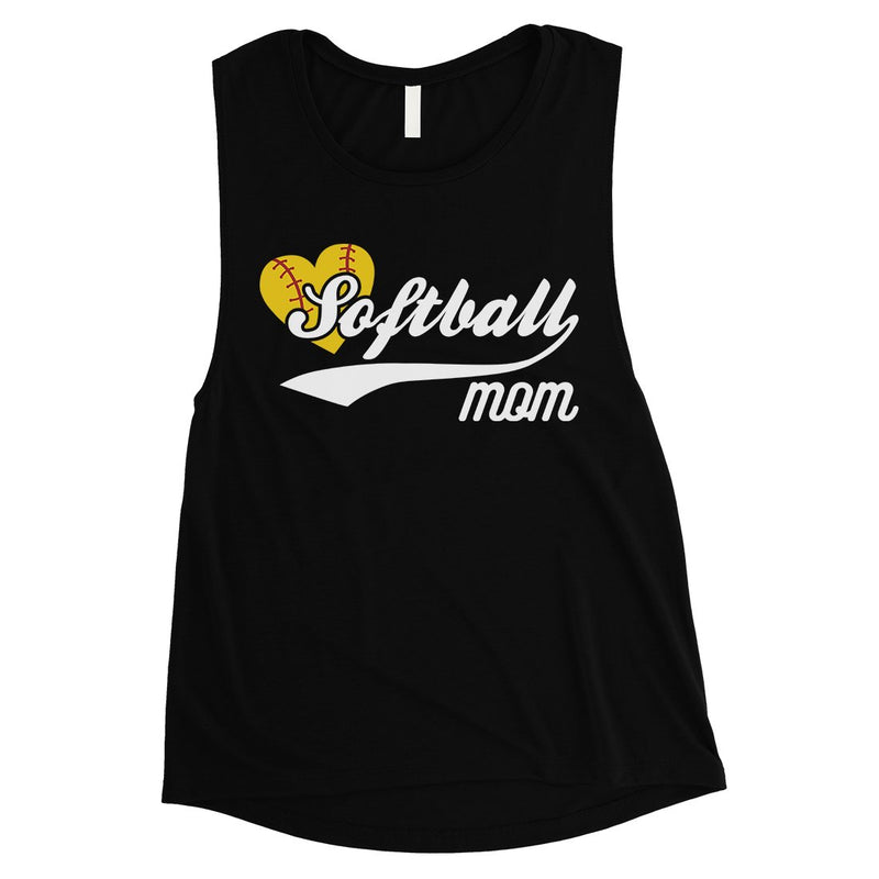 Softball Mom Womens Mother's Day Muscle Tank Top Sports Mom Gift