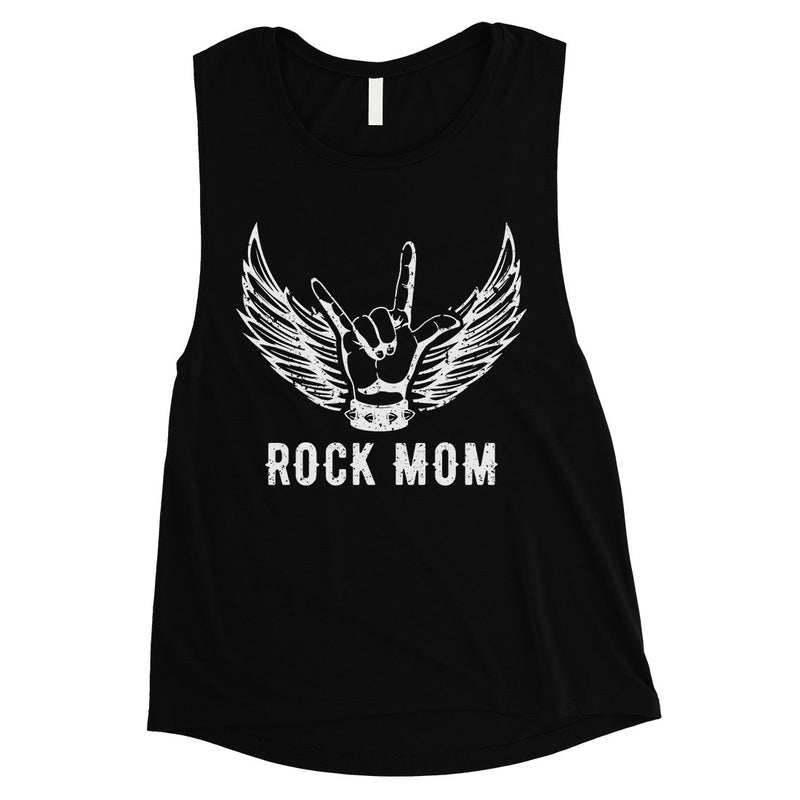 Rock Mom Womens Funny Mothers Day Muscle Tank Top Cute Gift For Mom