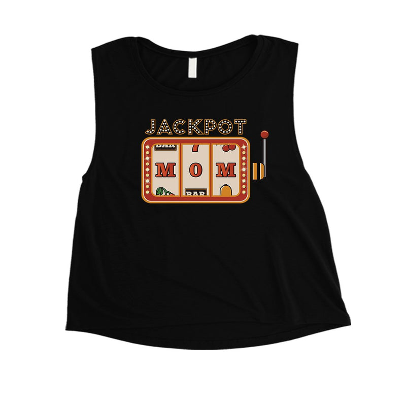 Jackpot Mom Womens  Crop Tank Top Funny Mother's Day Gift Ideas