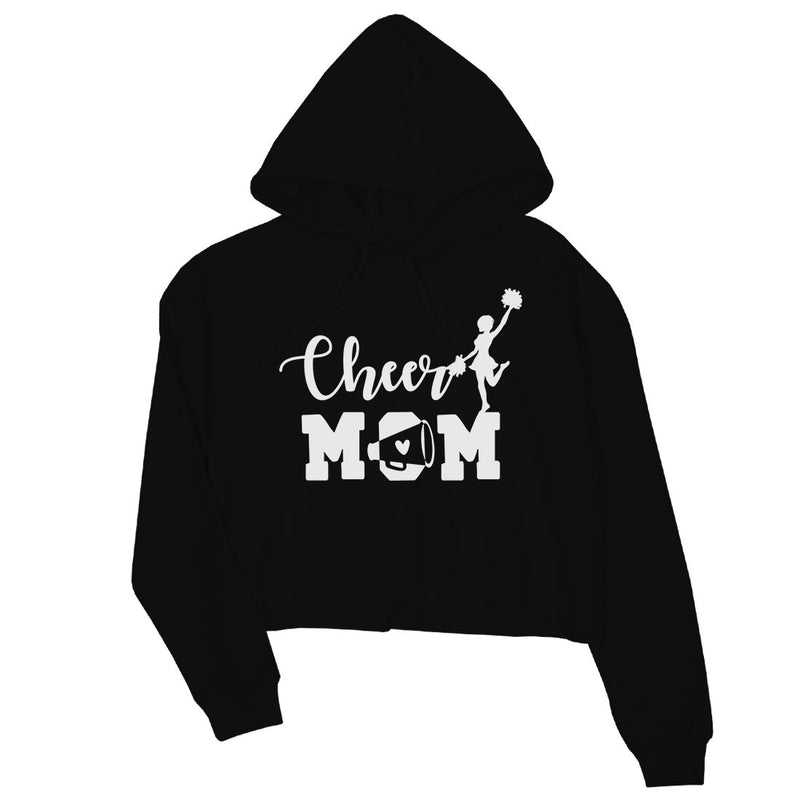 Cheer Mom Womens Cropped Hoodie Mother's Day Gift From Daughter
