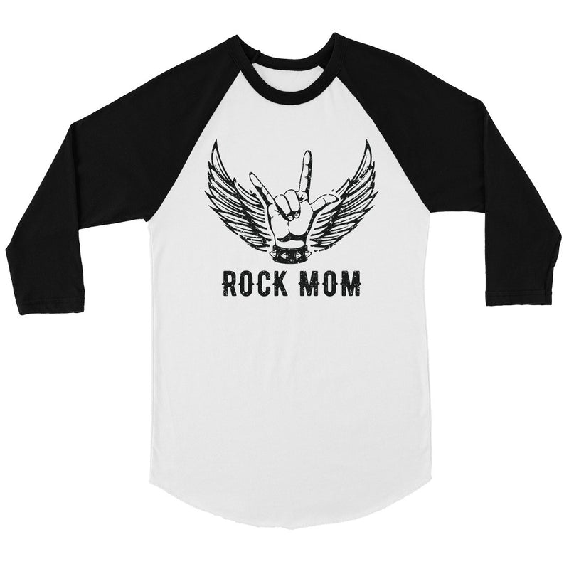 Rock Mom Womens Baseball Raglan Shirt Cute Mom Gift For Mothers Day