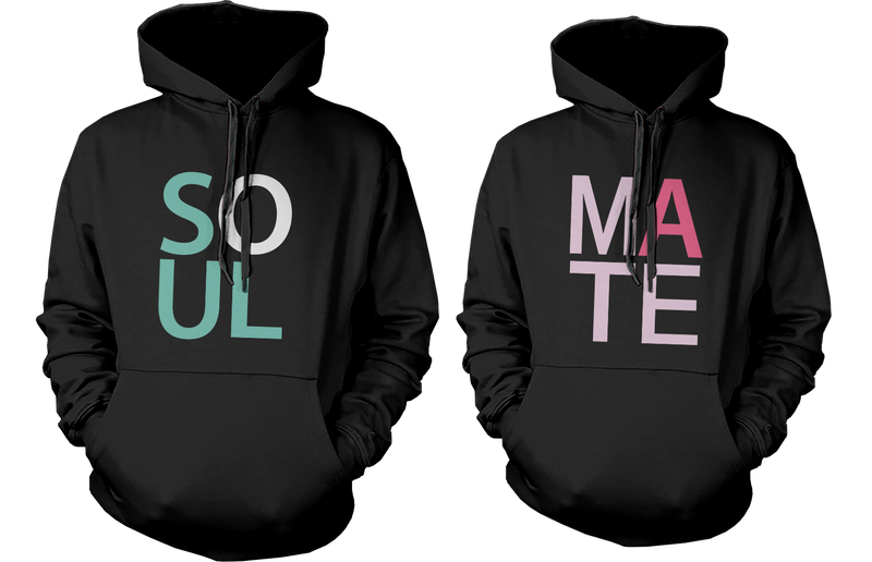 Soul Mate Cute Matching Couple Hoodies Great Gift Idea for Couples