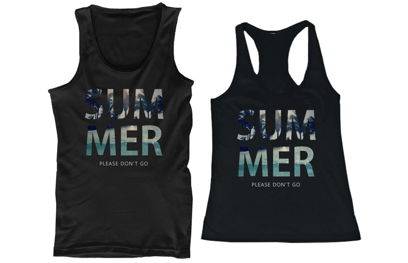 SUMMER Don't Go Matching Couple Tank Tops