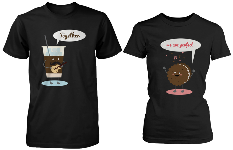 Ice Coffee & Cookie Together, We Are Perfect Matching Couple Shirts (his & hers Set)