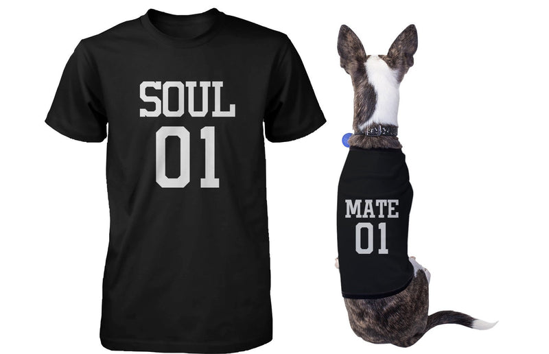 Soulmate Matching T-Shirts for Pet and Owner Funny Tees for Dog and Human