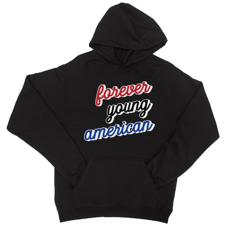 365 Printing Forever Young American Womens Hooded Sweatshirt For 4th of July