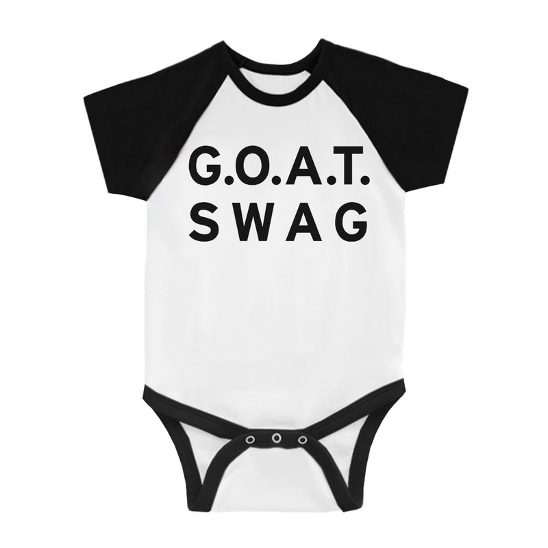 365 Printing GOAT Swag Infant Baseball Bodysuit Funny Baby Shower Gift Ideas