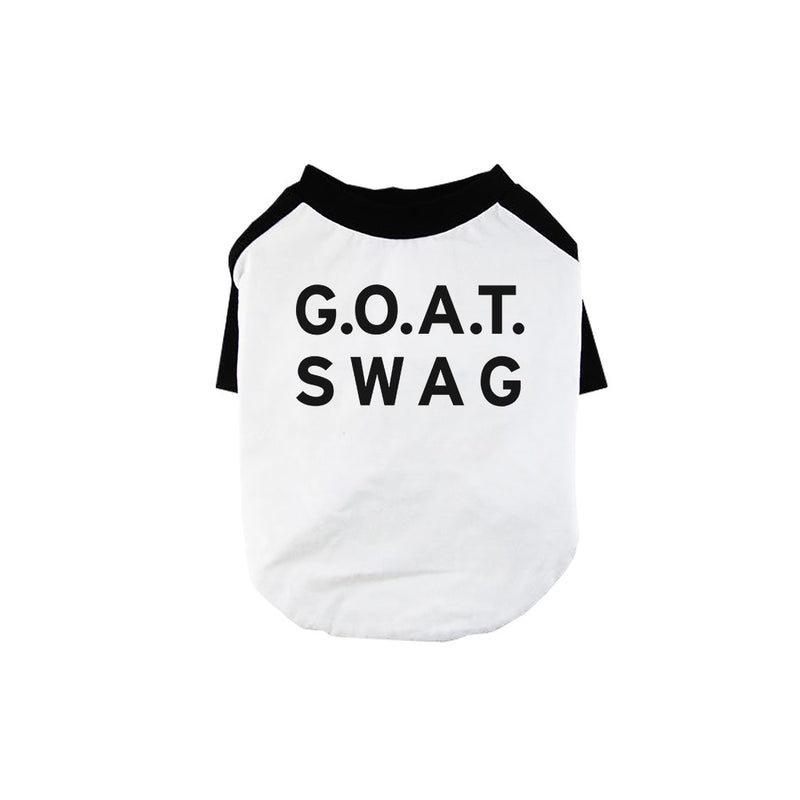 365 Printing GOAT Swag Pet Baseball Shirt for Small Dogs Funny Mood Personality