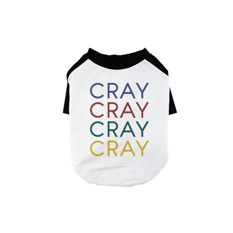 365 Printing Cray Pet Baseball Shirt for Small Dogs Humorous Weekend Personality