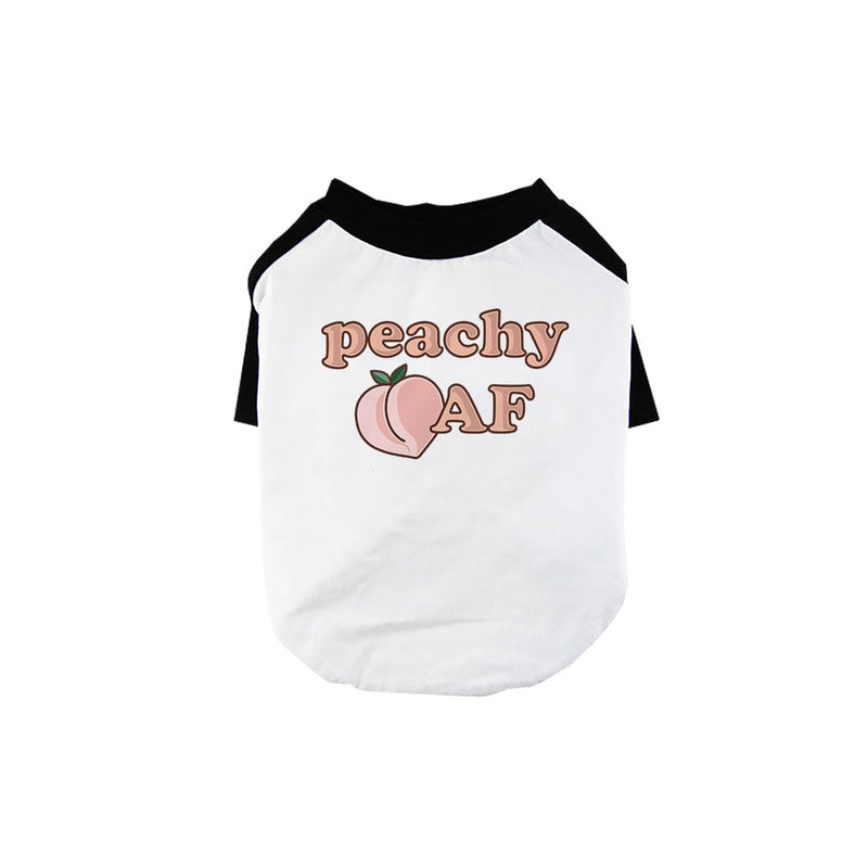 365 Printing Peachy AF Pet Baseball Shirt for Small Dogs Owners Cute Gift Ideas