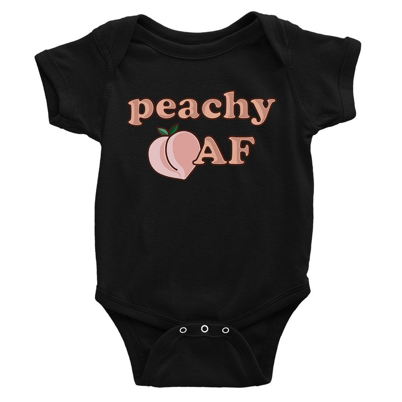 365 Printing Peachy AF Funny Saying Baby Bodysuit Gift Cute Infant Jumpsuit Gift