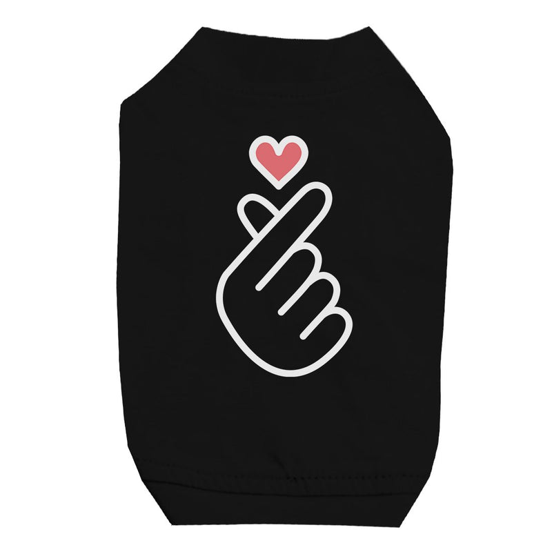 365 Printing Finger Heart Pet Shirt for Small Dogs Cute Dog Lovers Gift Ideas