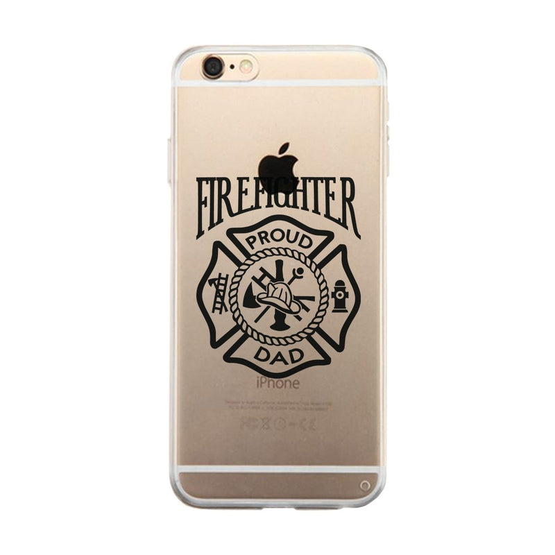 Firefighter Dad Clear Case Strong-Minded Caring Blessed Dad Gift