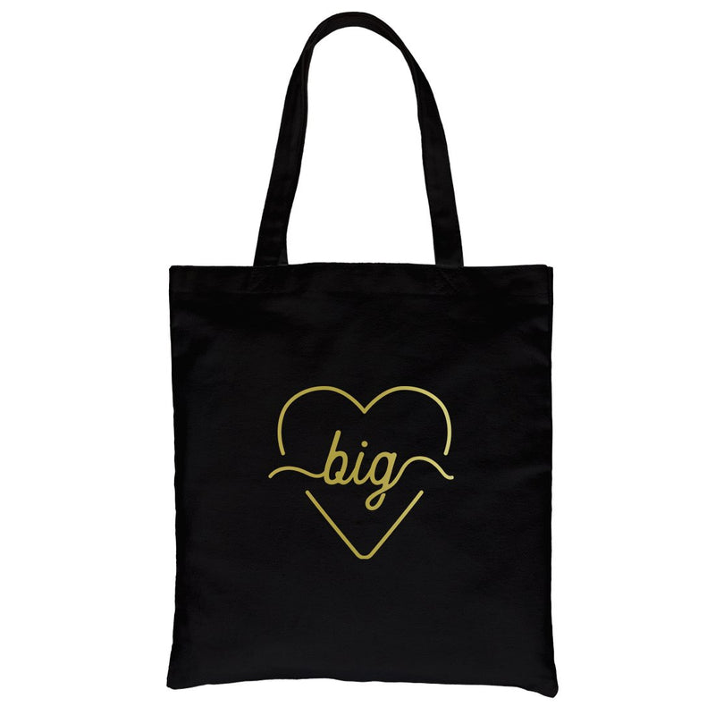 Big Little Line Heart-GOLD Canvas Shoulder Bag Important Delightful