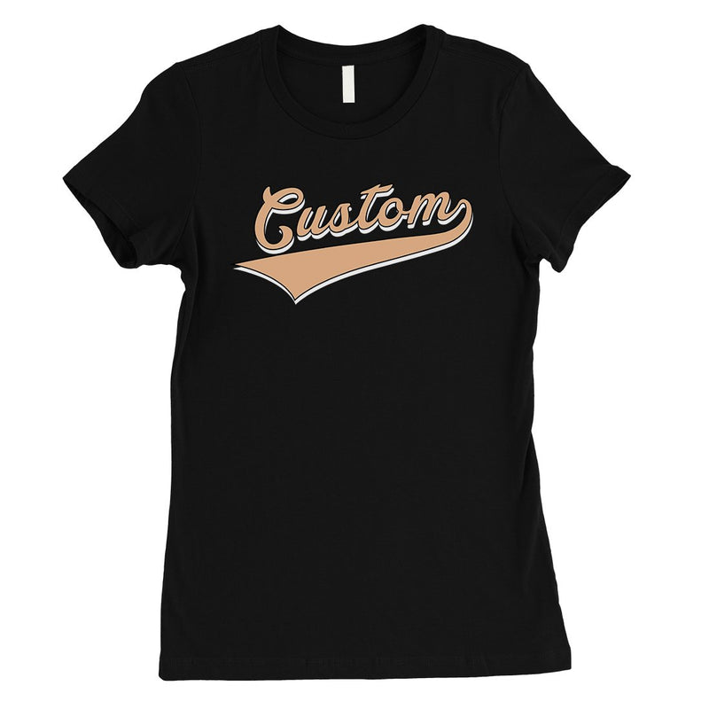 Orange College Swoosh Classic Cool Womens Personalized T-Shirt Gift