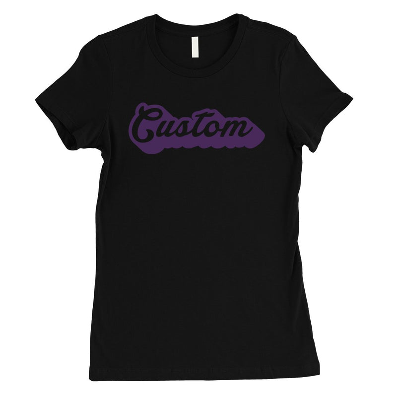 Purple Pop Up Text Trendy Cool Womens Personalized T-Shirt Gift