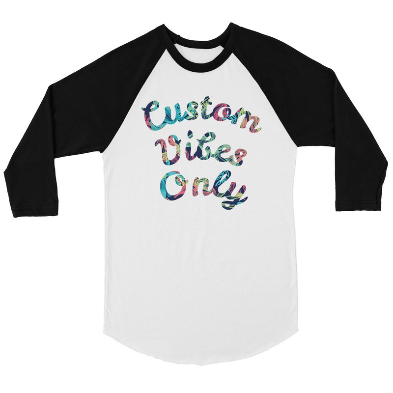 Colorful Overlay Text Retro Cool Womens Personalized Baseball Shirt