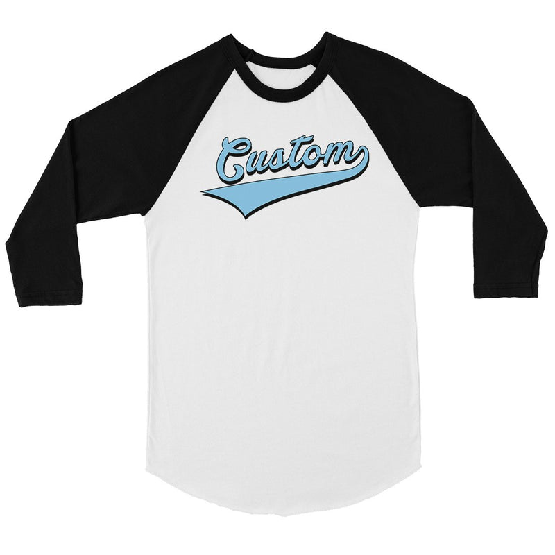 Blue College Swoosh Cute Calm Womens Personalized Baseball Shirt