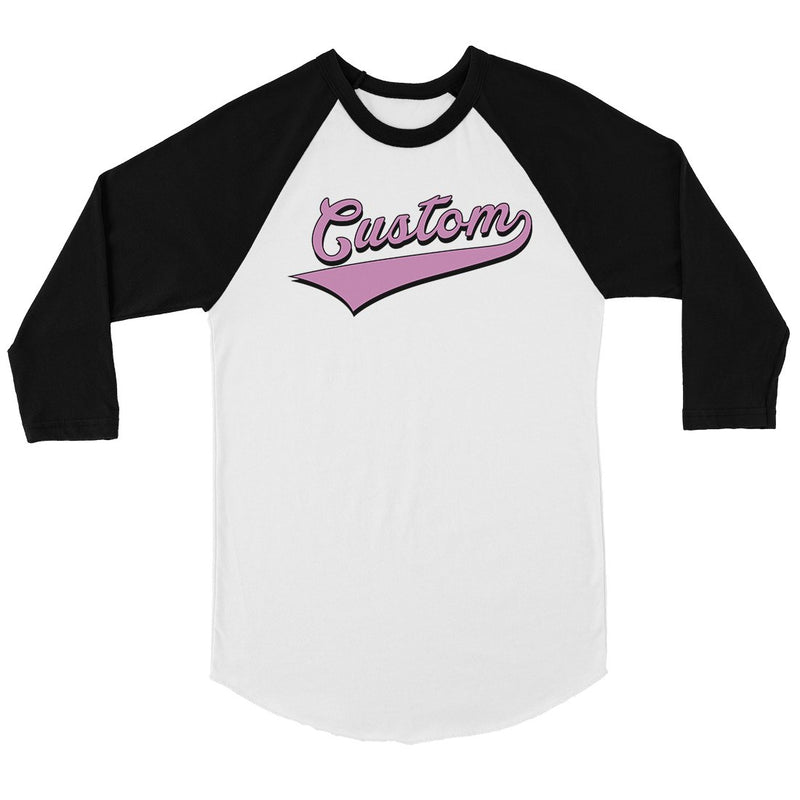 Purple College Swoosh Retro Womens Personalized Baseball Shirt Gift