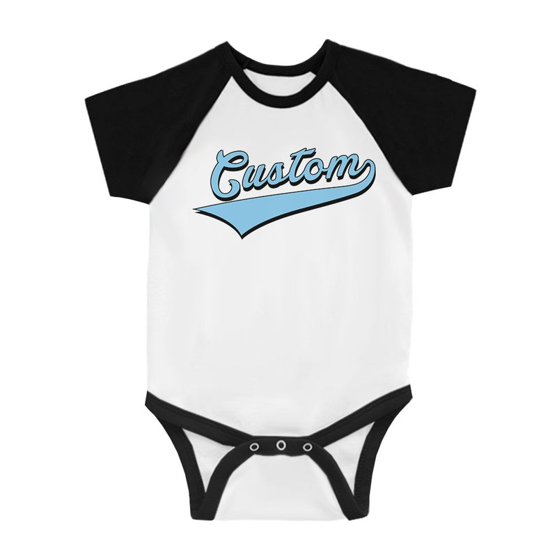 Blue College Swoosh Humble Bright Baby Personalized Baseball Shirt